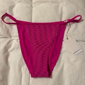 Good American Pink Jacquard Bikini Bottom - NWT - Size 4 (XL)